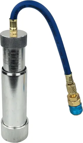 Wisepick 744759833105 A/c Ac Oil And Dye Injector With R-134a Snap Quick Coupler 1/4 Inch Sae Silver