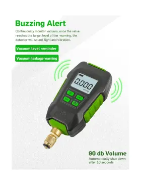 Stgvg90 Wisscool Digital Micron Vacuum Gauge 1/4 Inch Sae Pressure Tester Meter Hvac Ala #2