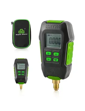 Stgvg90 Wisscool Digital Micron Vacuum Gauge 1/4 Inch Sae Pressure Tester Meter Hvac Ala
