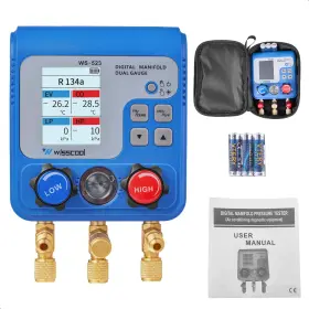 Ws-523 Wisscool Manifold Gauge For R12 R22 R134a R410a Hvac Leak Detection Ac