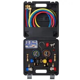 Ws-wmg2 Wisscool Ac Gauge Set Hvac Manifold For R134 R22 R12 R502 With Hoses Coupl