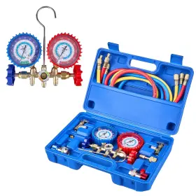 Wsbu536 Wisscool Ac Gauge Set For R134a R22 R404a Automotive 3 Valve Hvac Manifold With