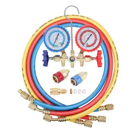 Wodhmieyqk8gsd3wyv-11 Wodhmiey Pbs 3-way Ac Manifold Gauges Set Meter For R22 R134a R410 Refrigerants
