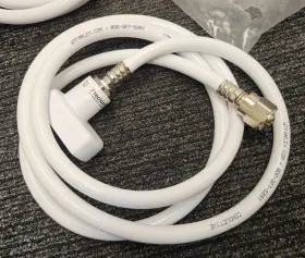 Vh-50720104 Wt Farley 6ft Vacuum Hose 5/16 Inch Id Diss Female Hexnut X Chem White