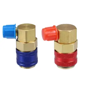 A22082400ux0442 X Autohaux 2pcs R-134a 90 Ac Quick Connect Coupler Adapter Fitting High Low A/c Air Con