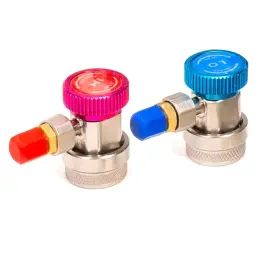 Xtremepowerus 445016175145 Auto Hvac R134a A/c Quick Coupler Adapter Set With Low And High Manifold Connect