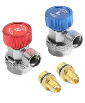 427spqjt001 Yakefly Ac R134a Adapter Fittings Connector 1/4 Inch Quick With Manif