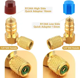 Xie-yaocom-942 Yaocom R12 To R134a Ac Fitting Adapter Kit Conversion Retrofit #2 Xie-yaocom-942 Yaocom R12 To R134a Ac Fitting Adapter Kit Conversion Retrofit #2