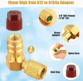 Xie-yaocom-942 Yaocom R12 To R134a Ac Fitting Adapter Kit Conversion Retrofit #3 Xie-yaocom-942 Yaocom R12 To R134a Ac Fitting Adapter Kit Conversion Retrofit #3