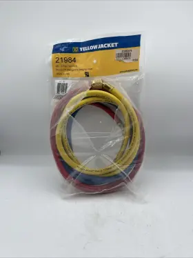 21984 Yellow Jacket Manifold Hose Set 48 In Red Blue