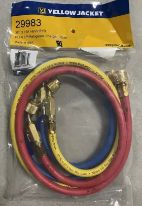 29983 Yellow Jacket Plus Ii Refrigerant Charging Hose With Compact Ball Valve 36 Inch