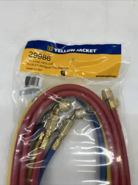 29986 Yellow Jacket New 72 Inch 3 Pak Hbvv Ryb Plus Ii Refrigerant Charging Hose #3