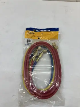 29986 Yellow Jacket New 72 Inch 3 Pak Hbvv Ryb Plus Ii Refrigerant Charging Hose