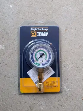 40332 Yellow Jacket Blue Compound Gauge With Quick Coupler