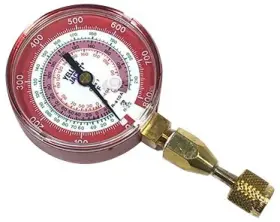 R-404a Yellow Jacket 40334 Red Pressure Gauge To 800 Psi F For R-22