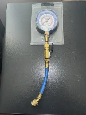 40345 Yellow Jacket Single Gauge Hi-side With 12 Inch Blue Hose 22/404a/410a -
