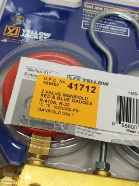 41712 Yellow Jacket 2-valve Series 41 Test/charging Manifold Gauges #3