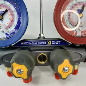 46010 Yellow Jacket Brute Ii Manifold Gauge Only 3-1/8 Inch Gauges 22 / 404a 410a #3