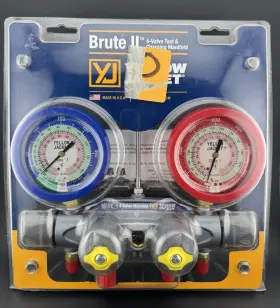 Yellow Jacket 46011 Brute Ii 4-valve Charging/test Manifold R-22/r-410a