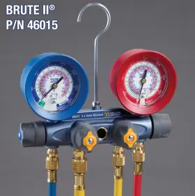 4-vlv Yellow Jacket 46015 Brute Ii Manifold 60 Inch Plus Hoses - R-32/454b/410a