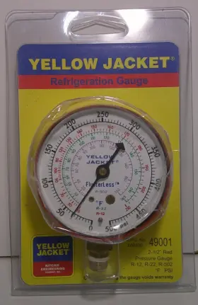 49002 Yellow Jacket 49001 New Refrigeration Gauges 2 Models Available