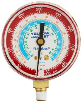 49015 Yellow Jacket Refrigerant Test Gauge Nist Calibrated 3 2 Accuracy Red Design