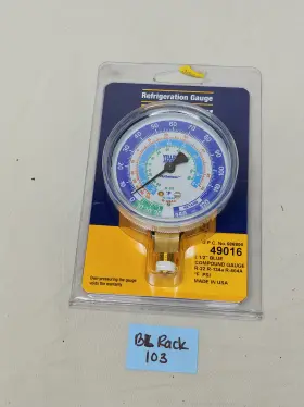 49016 Yellow Jacket 2-1/2 Inch Compound Gauge F Psi R-22/134a/404a