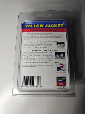 49035 Yellow Jacket 2-1/2 Inch Red Hi-side Manifold Gauge 410a/r32 Nip #2