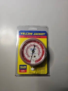 49035 Yellow Jacket 2-1/2 Inch Red Hi-side Manifold Gauge 410a/r32 Nip