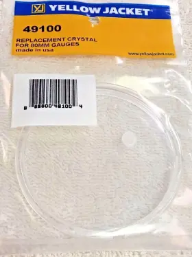 Yellow Jacket 49100 Gauge Lens 3-1/8 Inch Crystal Part# Ritchie Engineering New