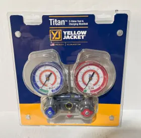 49836 Yellow Jacket 2-valve Titan Test/charging Manifold Gauges Brand New
