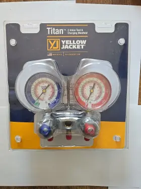 49863 Yellow Jacket 2-valve Titan Test/charging Manifold Gauges