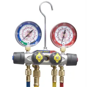 49968 Yellow Jacket Titan 4-valve Manifold With Ball Valve Hose Set