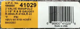 Yellow Jacket 686800410296 New - 41029 Mechanical Manifold Gauge Set 2-valve Free Shipping #2