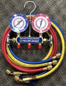 Yellow Jacket 686800410296 New - 41029 Mechanical Manifold Gauge Set 2-valve Free Shipping