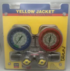 Yellow Jacket 686800499222 49922 Titan 4-valve Manifold Test And Charging Red/blue