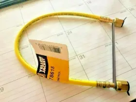 78618 Yellow Jacket 18 Inch High Temp. Pressure Control Hose 1/4 Fm Flare