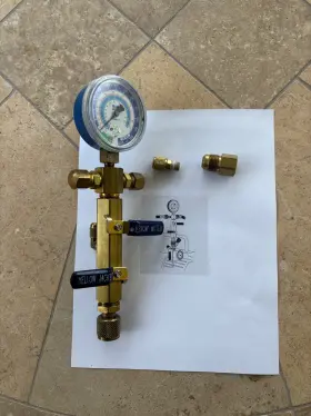 93860 Yellow Jacket 93853/93860 2 Valve Superevac Evacuation Manifold With Adapter