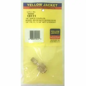 19111 Yellow Jacket Ritchie 696226278813 Quick Coupler 1/4 Inch Female Fl X 1/8 Male Npt Straight