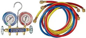 42004 Yellow Jacket Ritchie 696599690618 Series 41 Manifold With 3-1/8 Inch Gauges Hoses #2 42004 Yellow Jacket Ritchie 696599690618 Series 41 Manifold With 3-1/8 Inch Gauges Hoses #2
