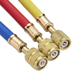 39bvh001-chr410-0123 Yescom 3pcs Ball Valves Charging Hose R410a Set Air Condition Hvac Repair Tool #3