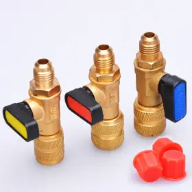 39bvl001-r410-0123 Yescom 3pcs R410a 1/4 Inch Sae Straight Ball Valves Tool For Hvac Charging Hoses #3