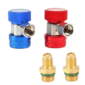 Youngine 748440434213 Adjustable R134a Quick Coupler Adapter Fittings High Low Air Conditioner Mani