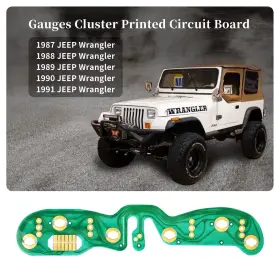 Ytpoools 701063833641 Gauges Cluster Circuit Board Compatible With Jeep Wrangler Yj 1987 1988 1989 #2