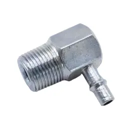 Sx-11247 Yuchenshlp Intake Manifold Vacuum Fitting 90 3/8in Npt 1/4in Nipple Silver