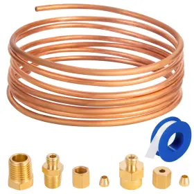 With1 Yullsorom 762027870942 72ftft Oil Pressure Gauge Tubing Kit Set Of Copper Tube With1/4ftft X1/8ftft Npt1/8