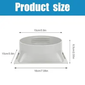 2402qtl2717graj01 Yunxi 5.9 Inch Air Conditioner Exhaust Hose Coupler Square Window Adapter A/c #2