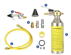 Zeajsru 789548495379 Ac Flush Kit Auto Air Conditioning Pipeline Cleaning Tool Set R134a R12 R22