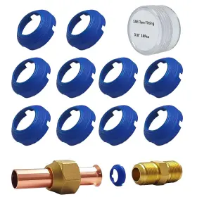 Zgtools 787056242287 3/8 Inch Leak-free Sae Flare Fittings And Seal Kit For Hvac Refrigeration Systems