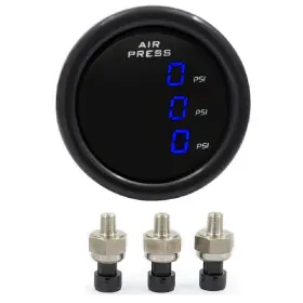 Apm-03-bl Zhsymx Apm-03-bl- Lcd Three Pressure Air Gauge 290 Psi Kit-for